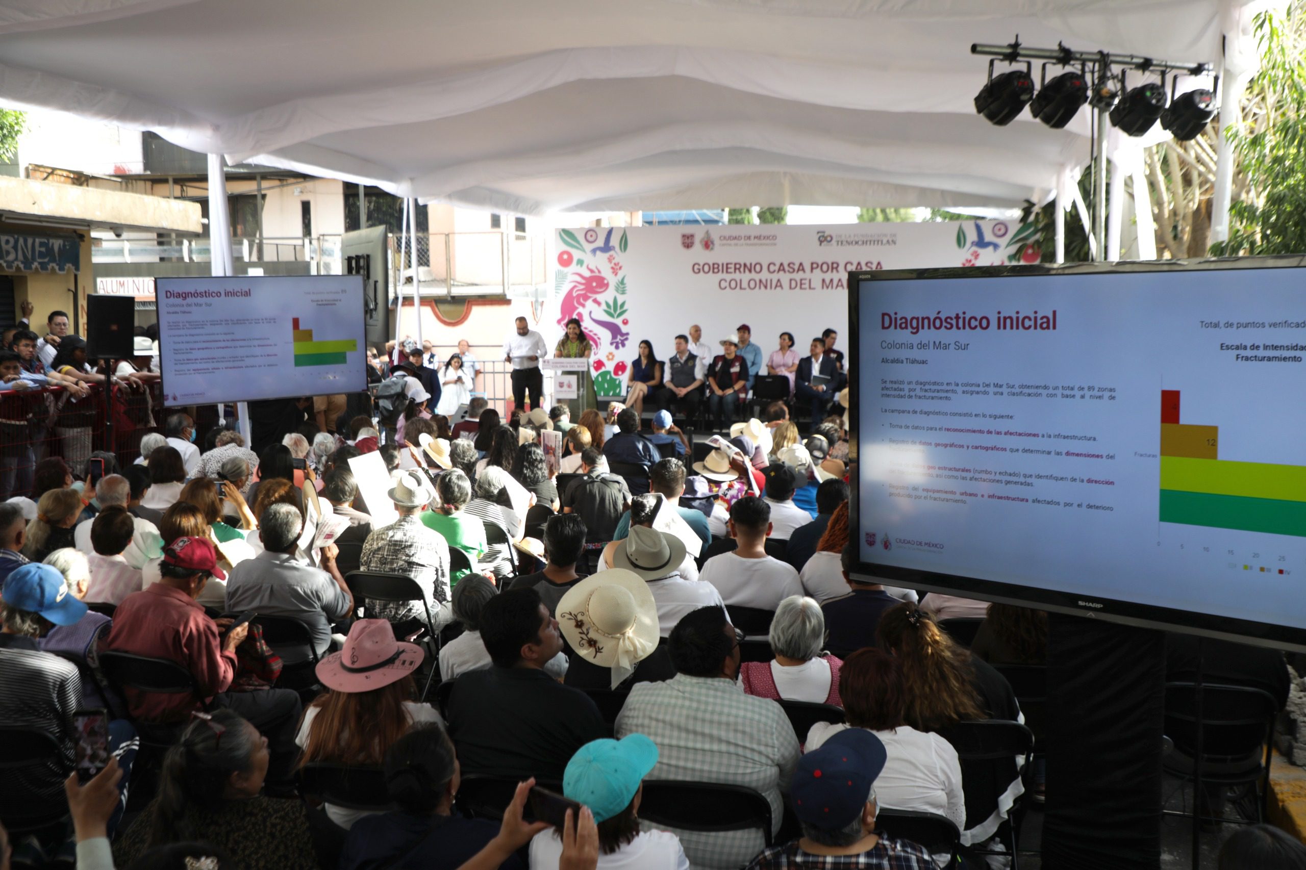 Clara Brugada lanza “Acupuntura Urbana” para sanar grietas en Tláhuac