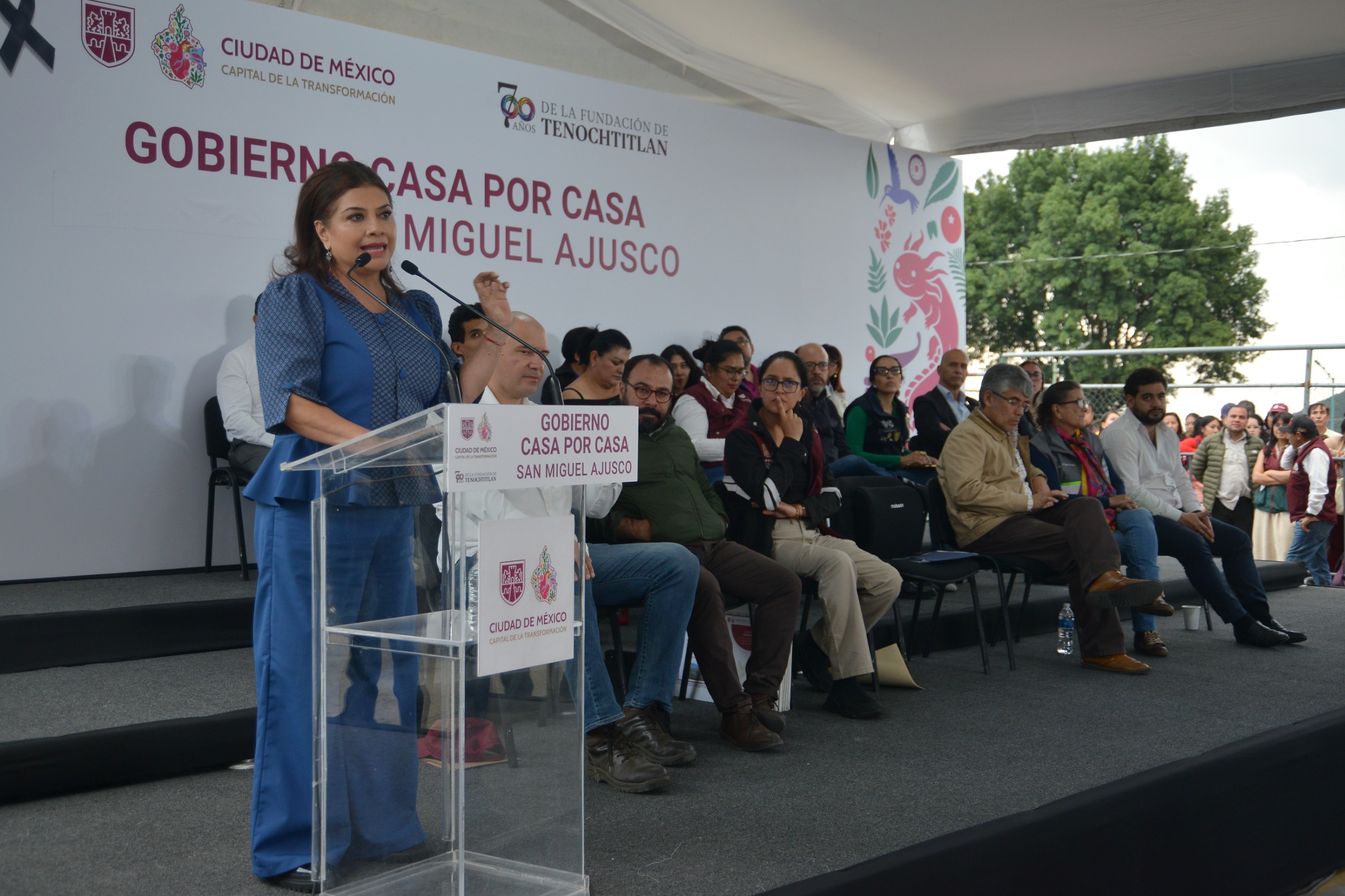 Clara Brugada lleva soluciones a San Miguel Ajusco: agua, seguridad y mejoras urbanas