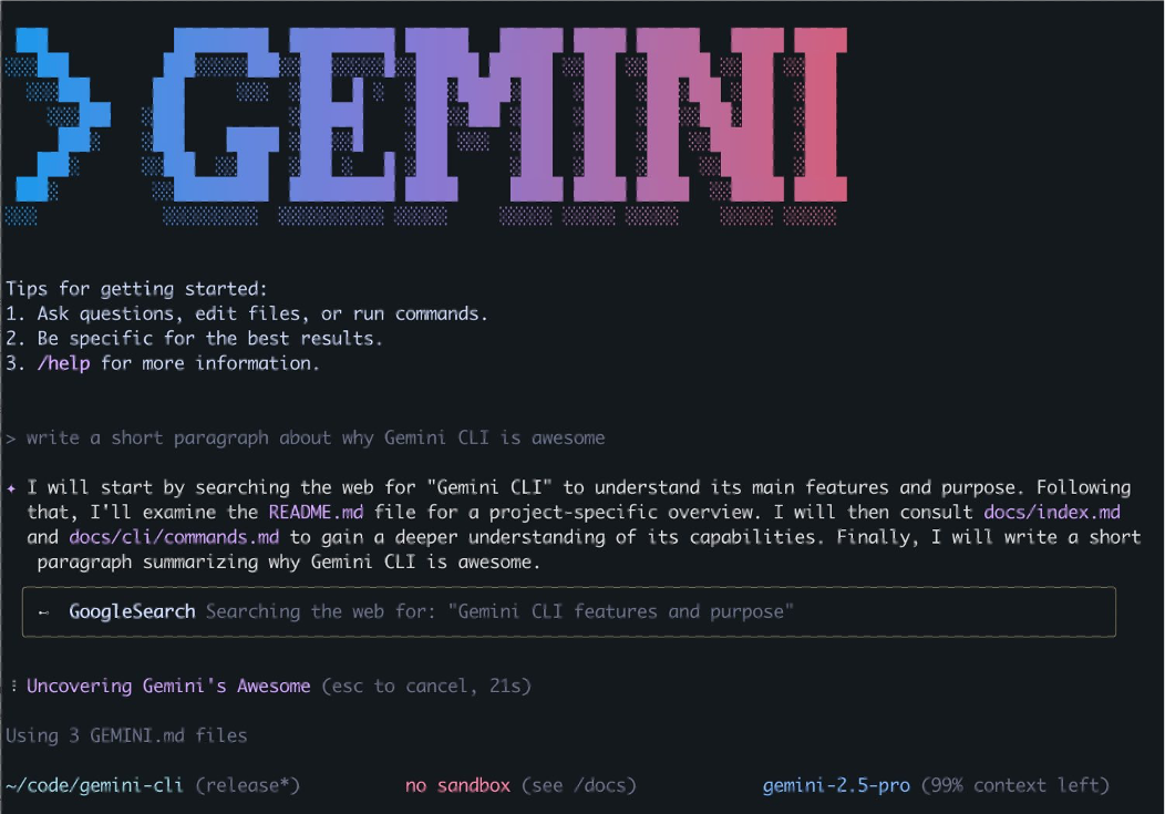 Así es Gemini CLI, la IA de Google que te ayuda a programar desde la línea de comandos
