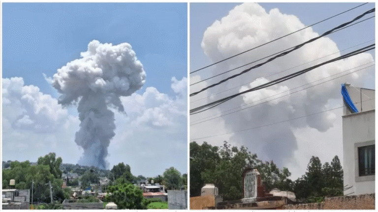 Explosión en polvorín de La Saucera, Tultepec- dos lesionados y alerta en zona pirotécnica