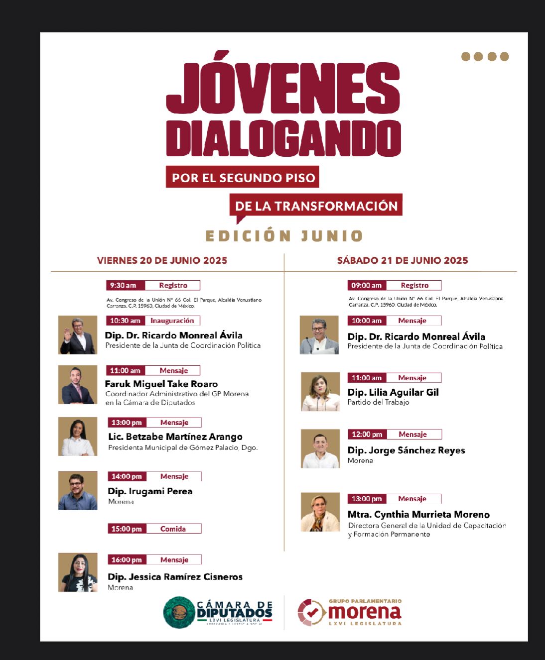 Jóvenes Dialogando: Ricardo Monreal y Betzabé Martínez Lideran Debate Transformador