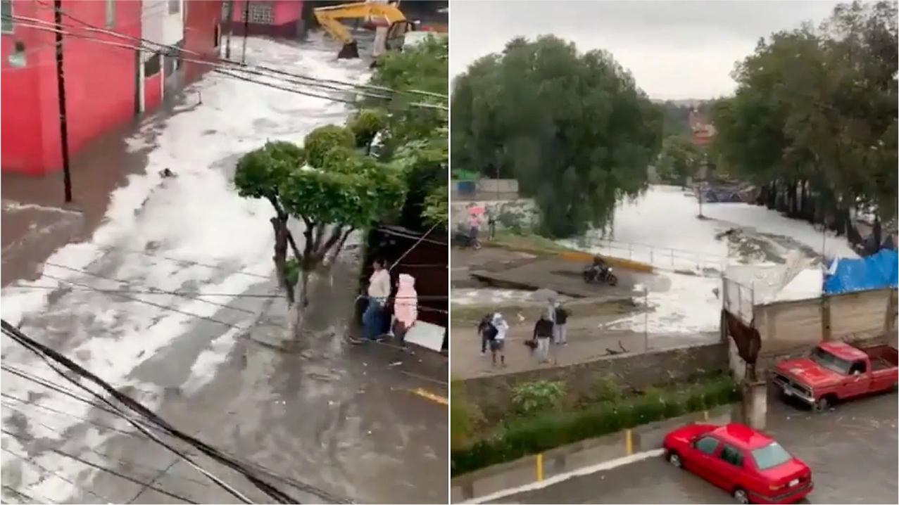 Lluvias atípicas causan desborde de la presa Los Cuartos en Naucalpan y ponen en alerta a la comunidad