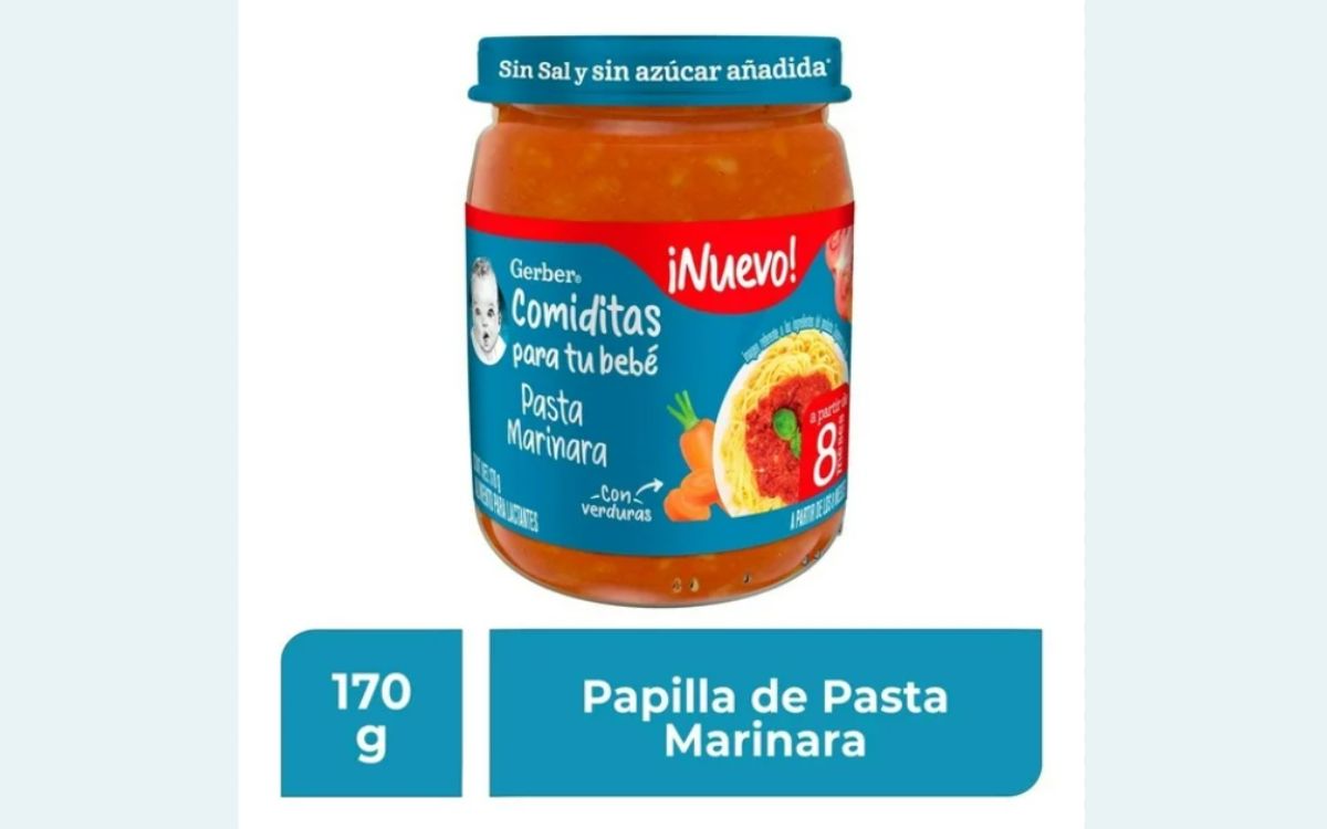 Alerta por Gerber Pasta Marinara: contiene gluten y harinas refinadas, advierte El Poder del Consumidor
