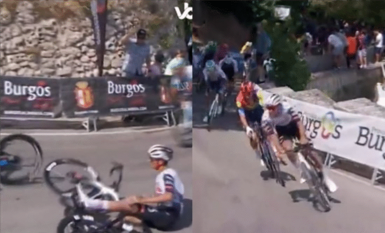 Isaac del Toro sufre dura caída en la Vuelta a Burgos- así fue el dramático cierre de etapa