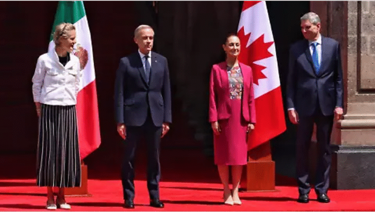 Sheinbaum y Mark Carney se reúnen en Palacio Nacional para fortalecer el T-MEC