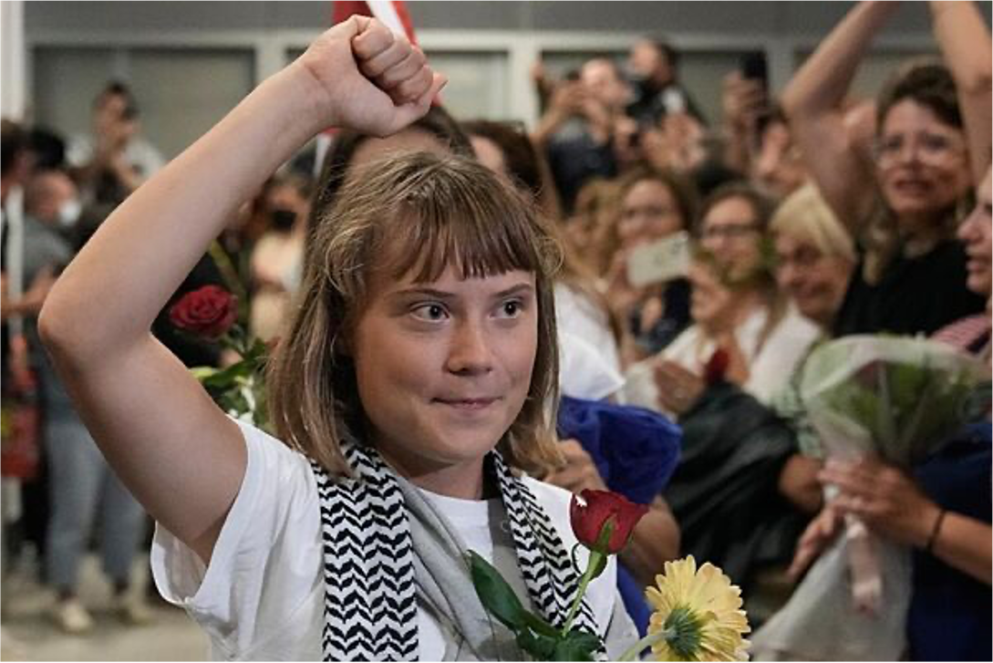 Greta Thunberg llega a Atenas tras ser deportada por su misión a Gaza