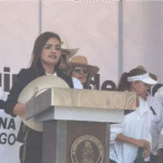 Grecia Quiroz en primer discurso como alcaldesa de Uruapan; reclama justicia- “Reunión con Sheinbaum no fue para doblar las manos”