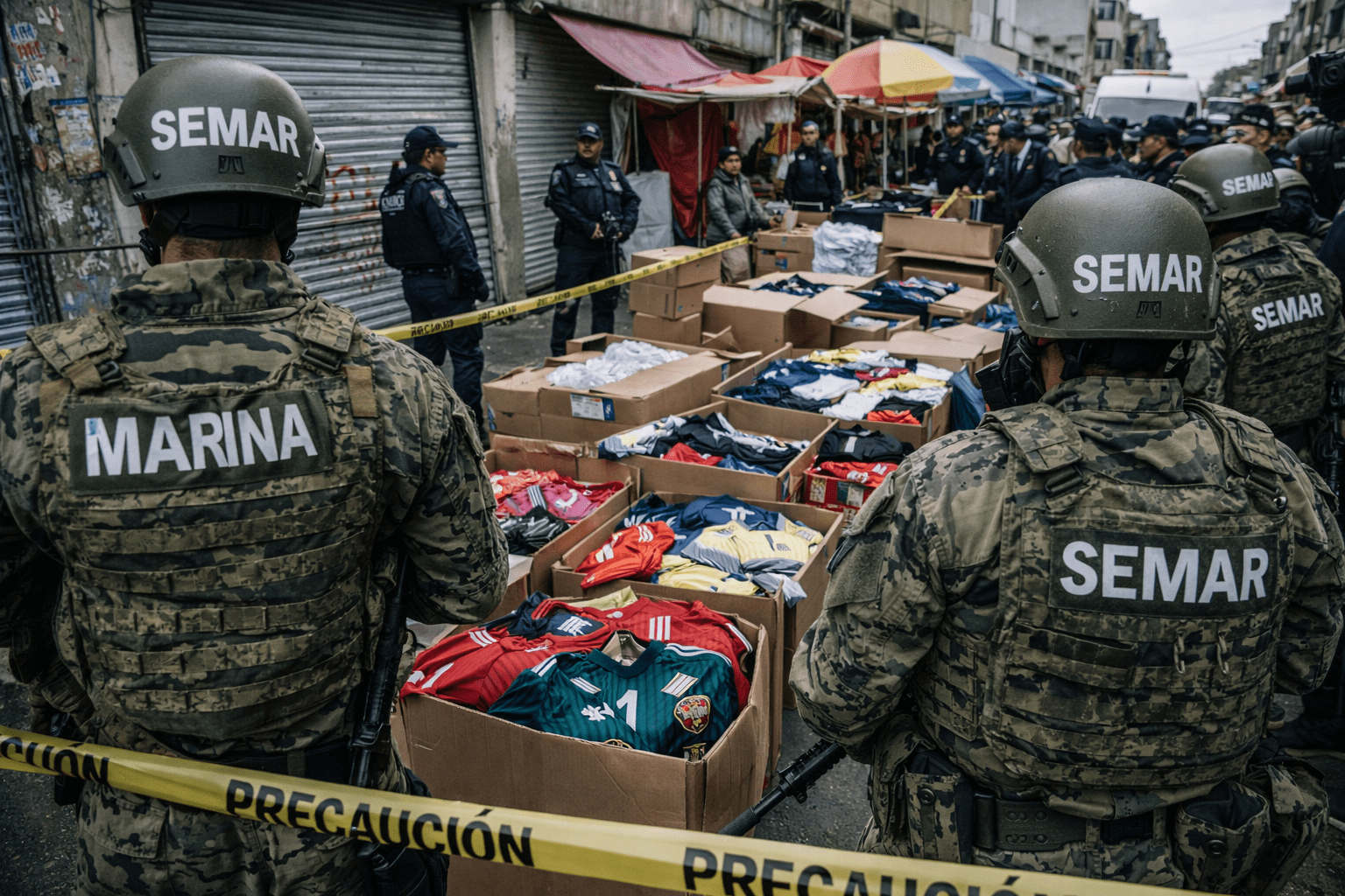 Operativo del IMPI en Tepito expone red de piratería rumbo al Mundial