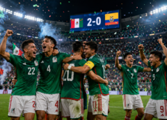 México vence dos a cero a Ecuador y avanza en Mundial