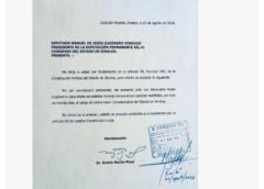 Rocha Moya vuelve a separarse del cargo: solicita licencia indefinida